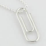 Paper Clip Necklace Sterling Silver (Ready to Ship)