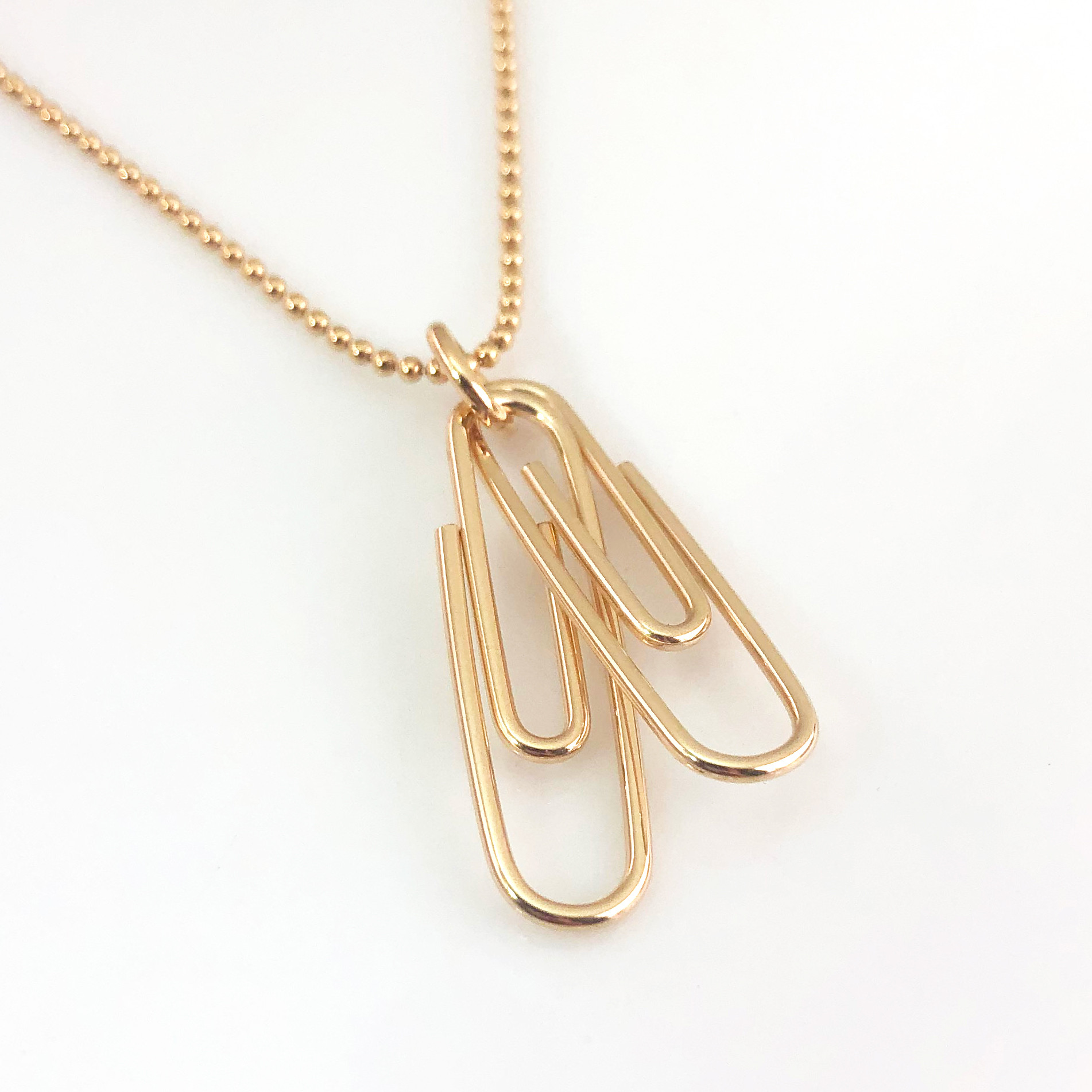 Paper Clip Earrings gold filled