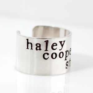 Sterling Cuff Ring - names
