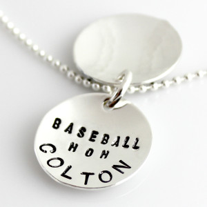 Baseball Mom Personalized Faux Locket Necklace