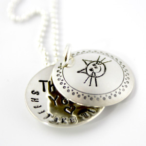 Cat Lover's Personalized Faux Locket Necklace