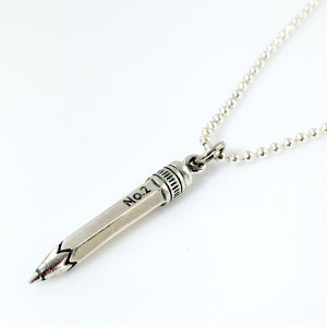 Pencil Simple Charm Necklace