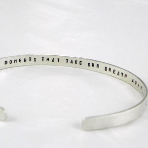 Personalized Sterling Cuff Bracelet – Small Font inside