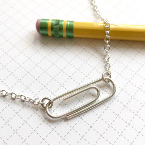 Paper Clip Necklace - horizontal