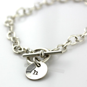 Initial Toggle Bracelet