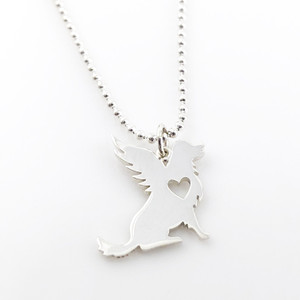 Dog Angel Simple Charm Necklace