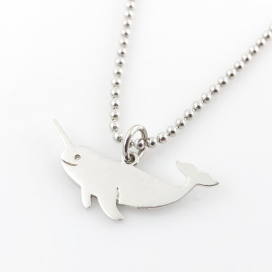 Narwhal Simple Charm Necklace 