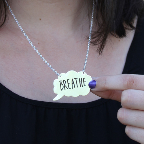 Tattle Tales Write On/Wipe Off Thought Bubble Necklace