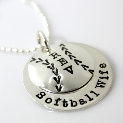 Baseball or Softball Wife Sweet Stack Necklace
