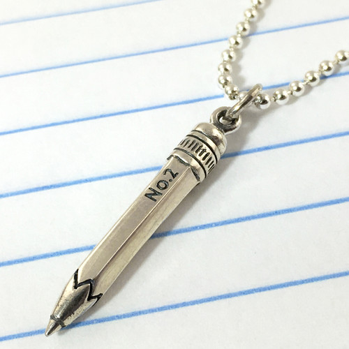 Pencil Simple Charm Necklace