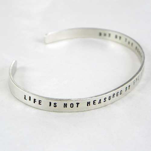 Personalized Sterling Cuff Bracelet – Small Font