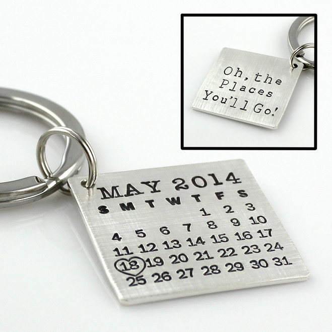 Mark Your Calendar Key Chain - Oh, the Places You'll Go!