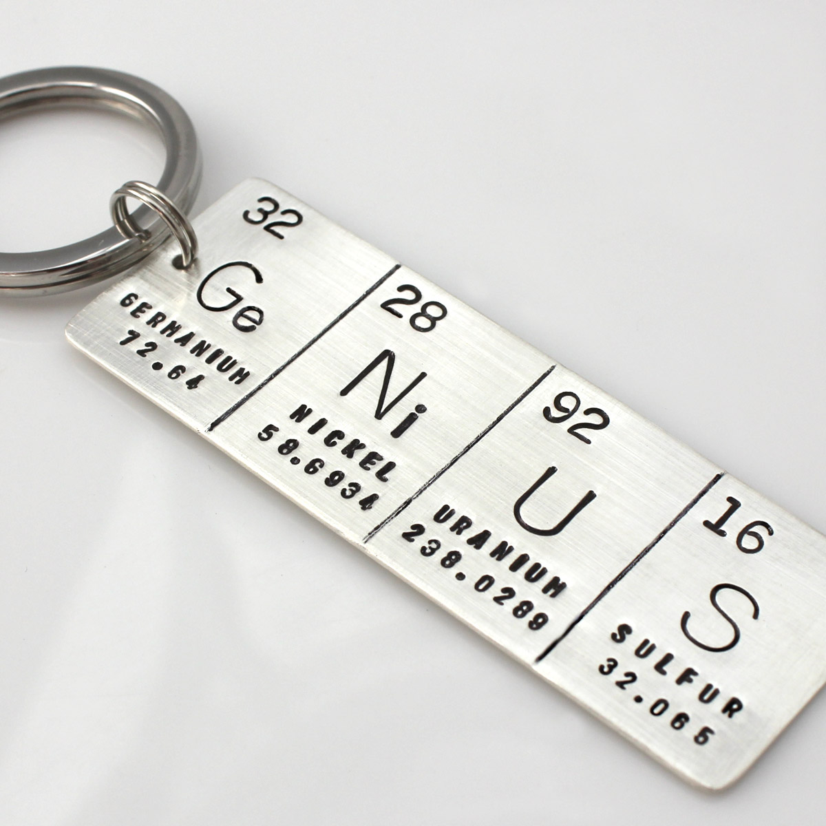 Custom Key Chain - Personalized with Your Special Message and/or Names -  Hand Stamped Sterling Silver Keychain