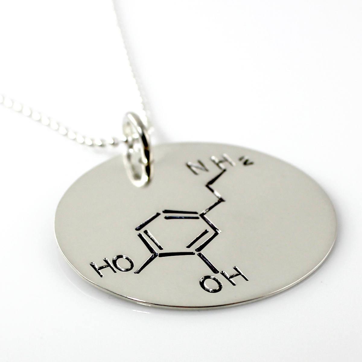 14k solid gold Serotonin Necklace, Molecule Necklace , Molecule Necklace |  eBay