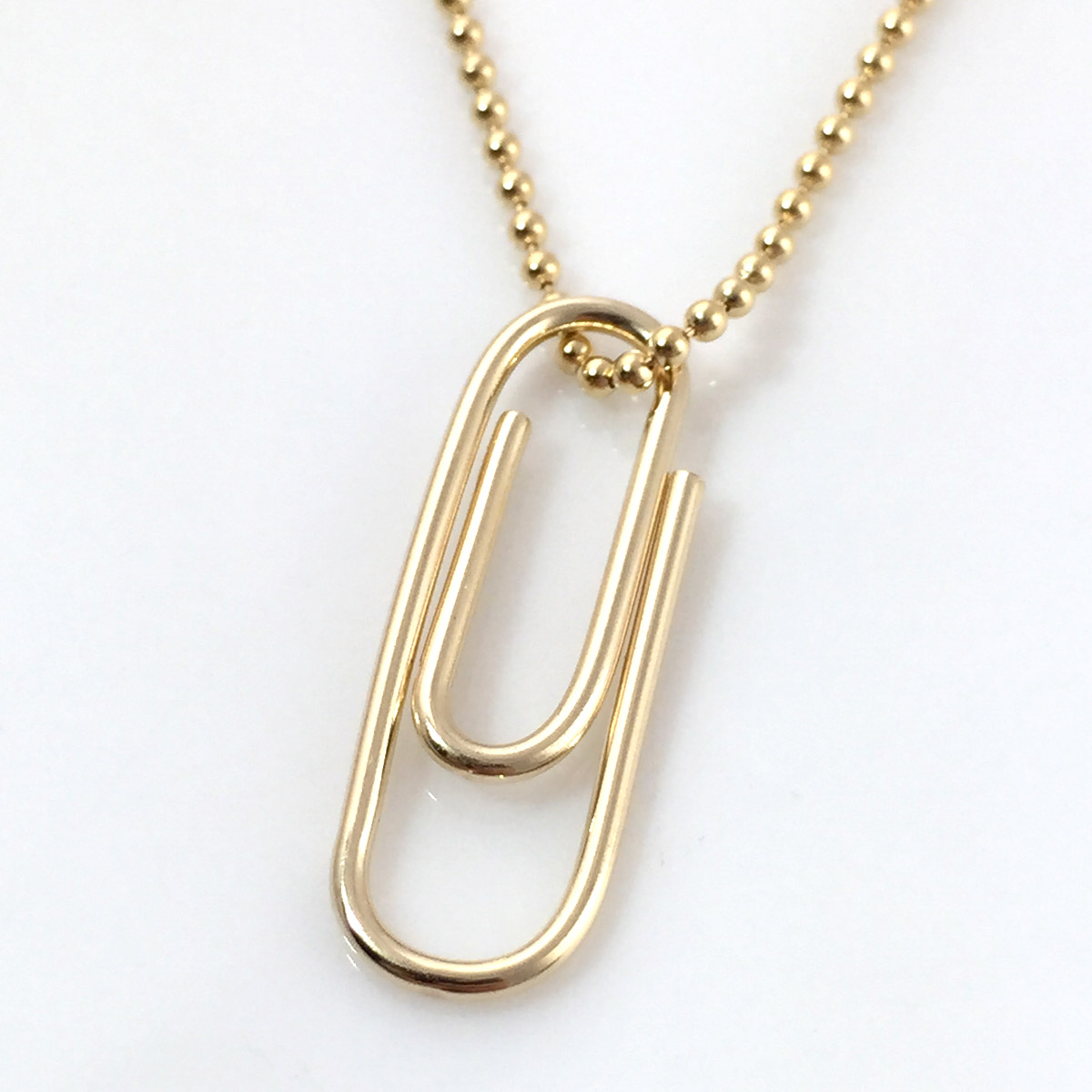 Paperclip Necklace / Yellow Gold-Filled