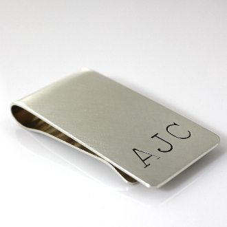 Personalized Money Clip | Grain + Oak Handwriting Front