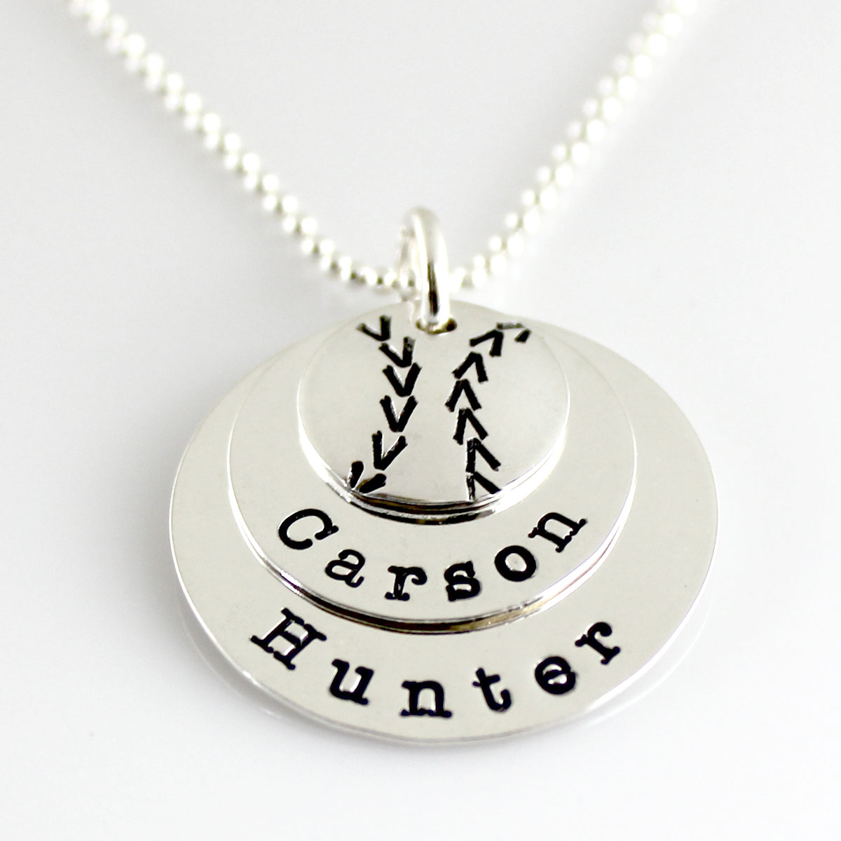 Scrabble Tile Inspired Hand Stamped Necklace