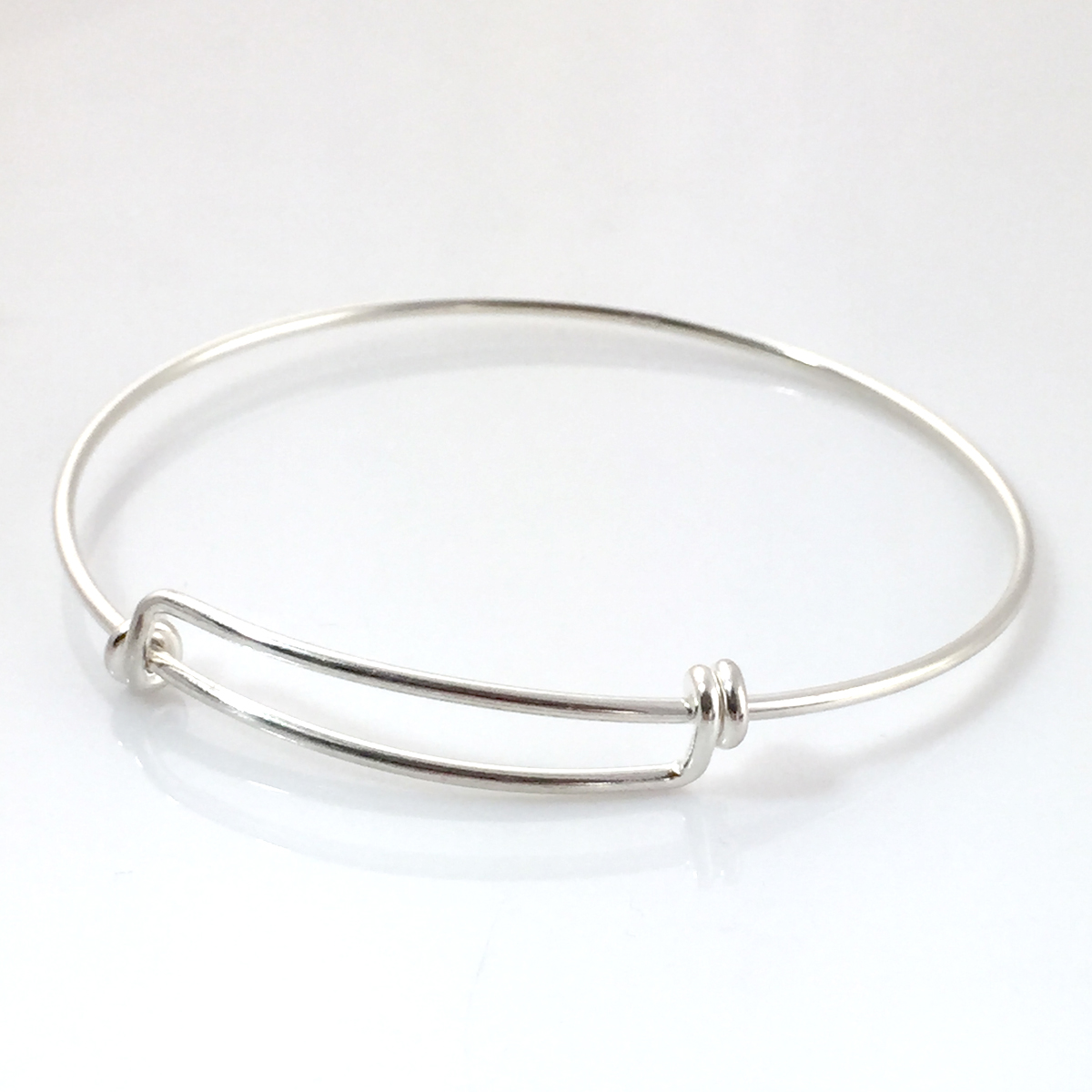Empty sterling silver bangle