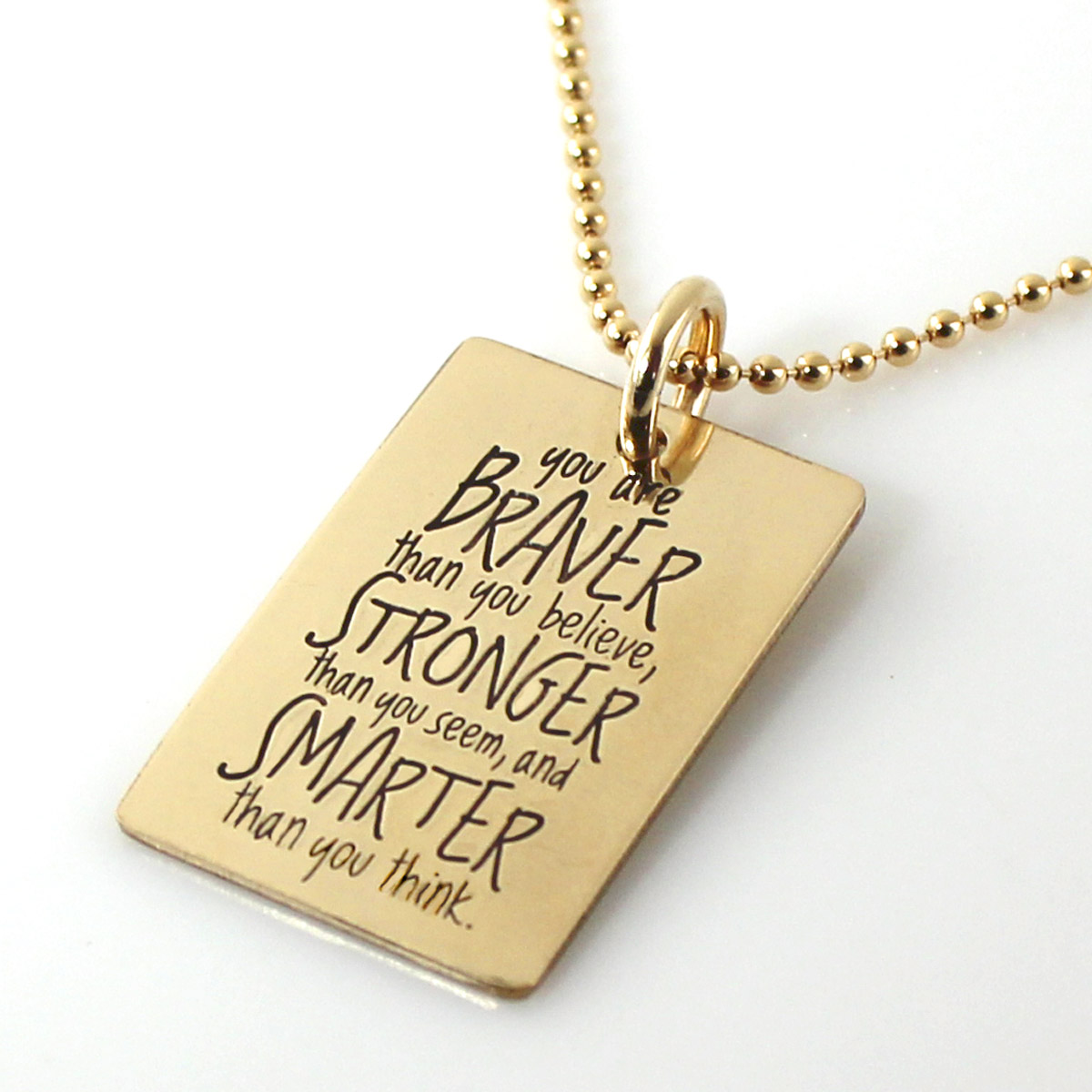 Personalized Mens Long Quote Necklace, Double Sided - Matthew Necklace |  PTW Inspiration