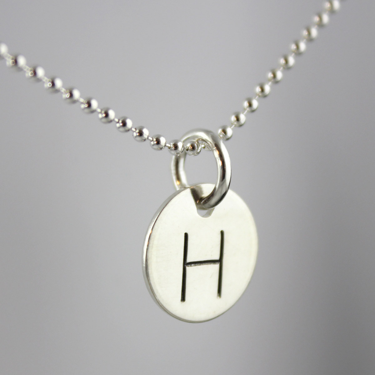 Simple Initial Necklace - 1/4" Gothic font