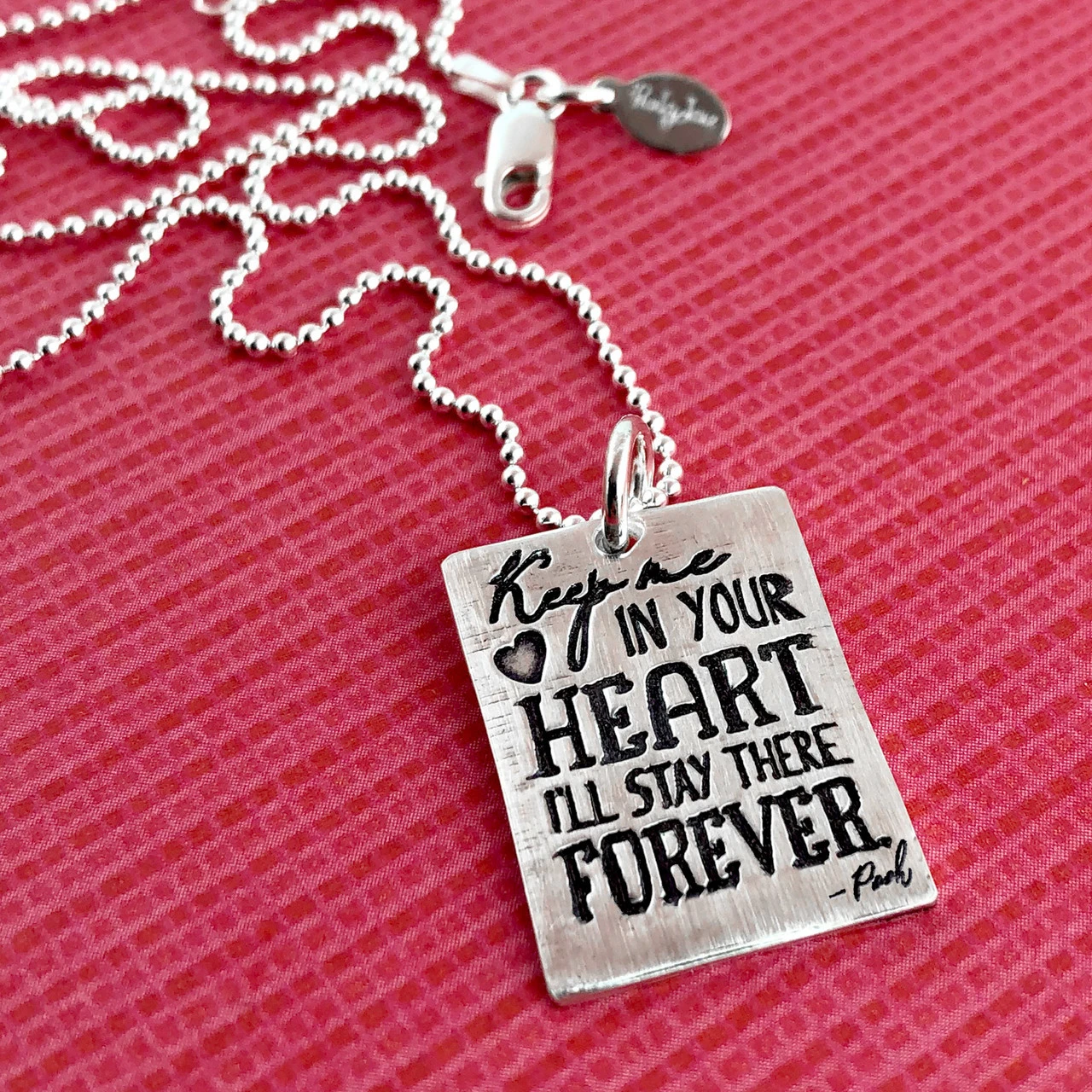 Keep Me In Your Heart I Ll Stay There Forever Winnie The Pooh Inspirational Quote Necklace Not surprisingly, he would go on to become the most literate of rockers. keep me in your heart i ll stay there forever winnie the pooh inspirational quote necklace