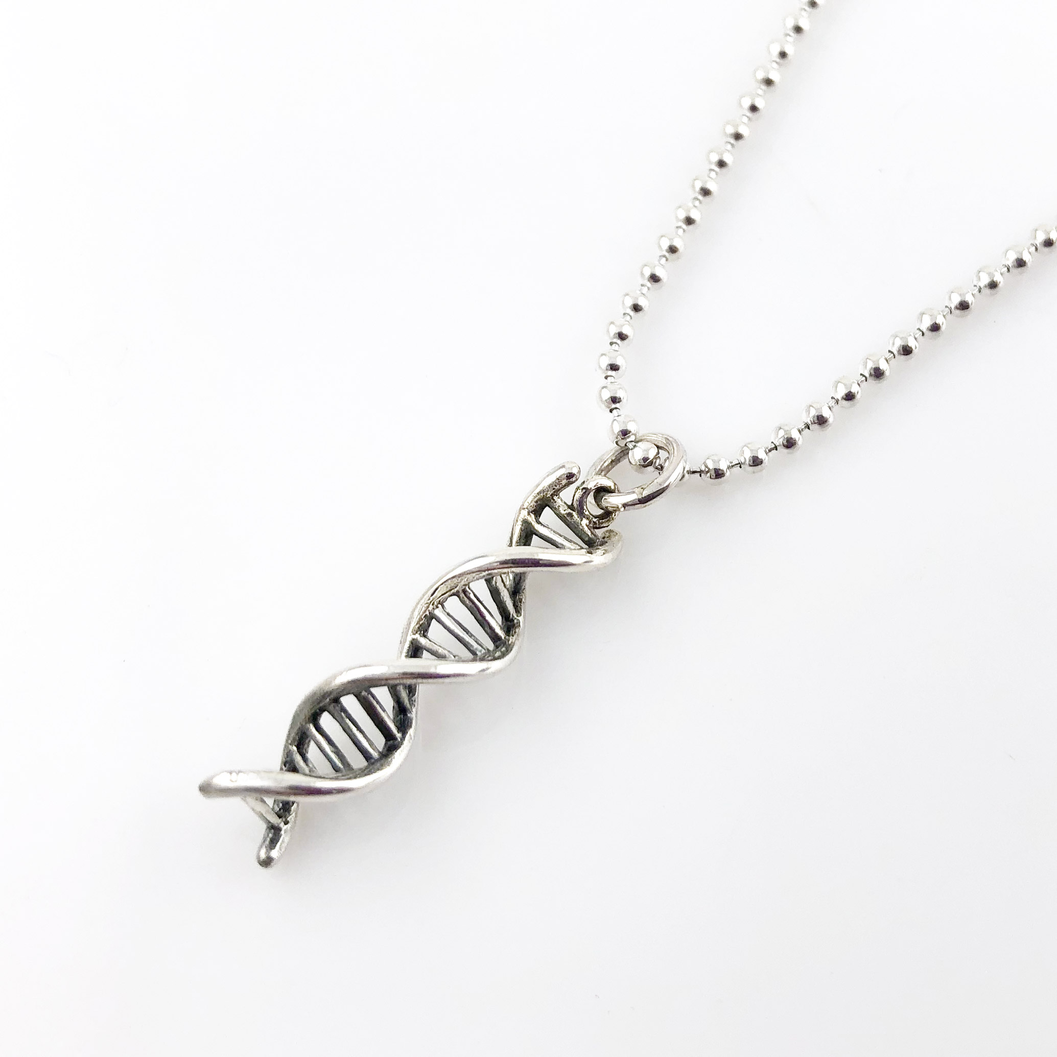 DNA Double Helix Necklace | sterling silver