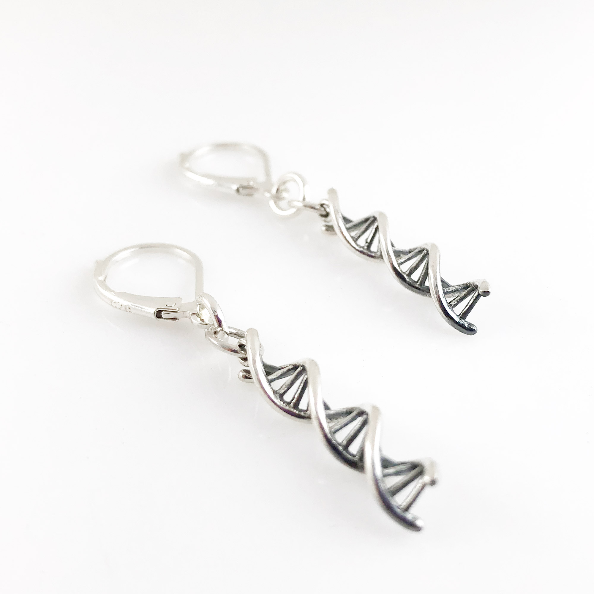 DNA Double Helix Earrings | sterling silver