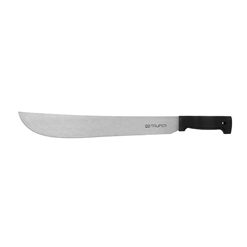 18" BLACK HANDLE STRAIGHT BLADE MACHETE