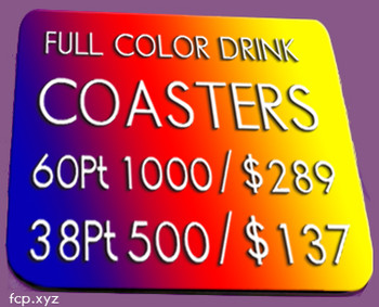 60Pt Full Color Drink Coasters 60Pt Full Color Drink Coasters