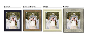 Brown, Bronze Black, Wood & Silver frame choices Brown, Bronze Black, Wood & Silver frame choices