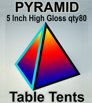 pyramid table tent 5 Inch High Gloss qty80 pyramid table tent 5 Inch High Gloss qty80