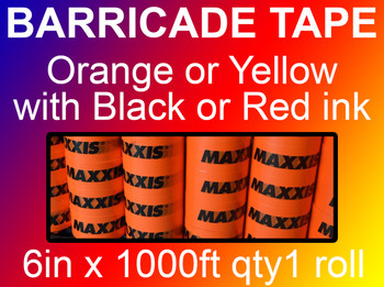 custom barricade tape 6in x 1000ft qty1 roll custom barricade tape 6in x 1000ft qty1 roll