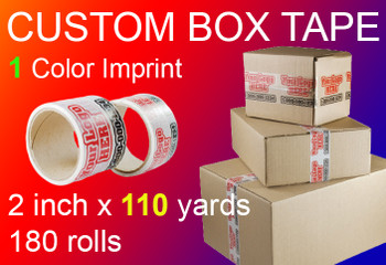 custom box tape 1 Color Imprint 2 inch x 110 yards 180 rolls custom box tape 1 Color Imprint 2 inch x 110 yards 180 rolls