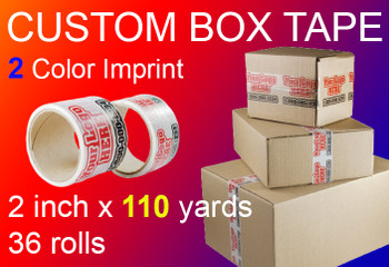 custom box tape 2 Color Imprint 2 inch x 110 yards 36 rolls custom box tape 2 Color Imprint 2 inch x 110 yards 36 rolls