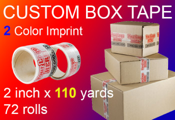 custom box tape 2 Color Imprint 2 inch x 110 yards 72 rolls custom box tape 2 Color Imprint 2 inch x 110 yards 72 rolls