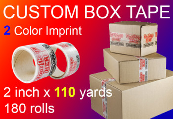 custom box tape 2 Color Imprint 2 inch x 110 yards 180 rolls custom box tape 2 Color Imprint 2 inch x 110 yards 180 rolls