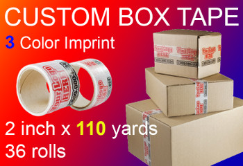 custom box tape 3 Color Imprint 2 inch x 110 yards 36 rolls custom box tape 3 Color Imprint 2 inch x 110 yards 36 rolls