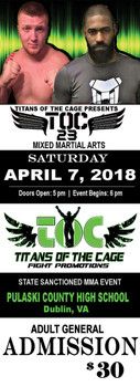 1000 5.5x2 titans of the cage tickets, one side, 16pt with super shiny finish, toc30 1000 5.5x2 titans of the cage tickets, one side, 16pt with super shiny finish, toc30