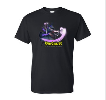 25 Full Color T-Shirts Black with Vinyl Melt Imprint on Front, Ship