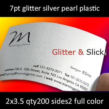 7Pt Silver Pearl Plastic Cards Full Color Both Sides 2.125x3.375 Quantity 200 7Pt Silver Pearl Plastic Cards Full Color Both Sides 2.125x3.375 Quantity 200