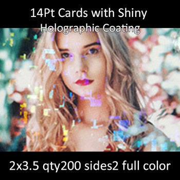 14pt gloss holographic coated cards 3 2x3.5 qty200 sides2 full color 14pt gloss holographic coated cards 3 2x3.5 qty200 sides2 full color