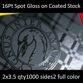 16Pt Cards with Spot Gloss (UV) on Both Sides Full Color Both Sides 2x3.5 Quantity 1000 16Pt Cards with Spot Gloss (UV) on Both Sides Full Color Both Sides 2x3.5 Quantity 1000