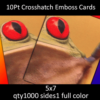 Postcards, Uncoated, Crosshatch Emboss, 10Pt, 5x7, 1 side, 1000 for $127 Postcards, Uncoated, Crosshatch Emboss, 10Pt, 5x7, 1 side, 1000 for $127