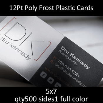 Postcards, Plastic, Poly Frost, 14Pt, 5x7, 1 side, 0500 for $160 Postcards, Plastic, Poly Frost, 14Pt, 5x7, 1 side, 0500 for $160