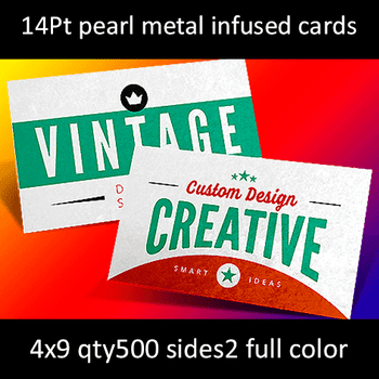 Postcards, Metal Infused, Pearl, 14Pt, 4x9, 2 sides, 0500 for $97 Postcards, Metal Infused, Pearl, 14Pt, 4x9, 2 sides, 0500 for $97