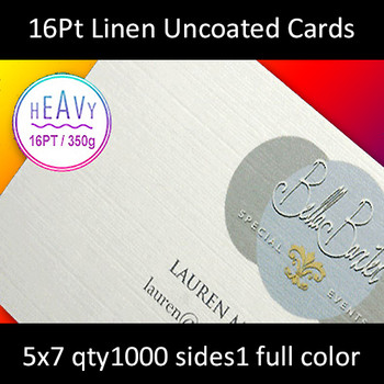 Postcards, Uncoated, Linen, 16Pt, 5x7, 1 side, 1000 for $265.99 Postcards, Uncoated, Linen, 16Pt, 5x7, 1 side, 1000 for $265.99