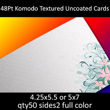 Postcards, Uncoated, Trilayer All White, 48Pt, 4.25x5.5, 5x7, 2 sides, 0050 for $62 Postcards, Uncoated, Trilayer All White, 48Pt, 4.25x5.5, 5x7, 2 sides, 0050 for $62