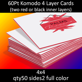 Postcards, Uncoated, Trilayer with Two Black Inserts, 60Pt, 4x4, 2 sides, 0050 for $50 Postcards, Uncoated, Trilayer with Two Black Inserts, 60Pt, 4x4, 2 sides, 0050 for $50