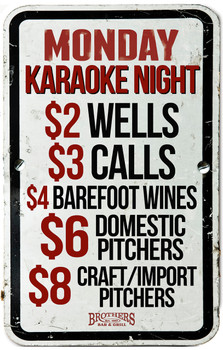 Twenty-One Coro Signs for Muncie Brother's Bar & Grill