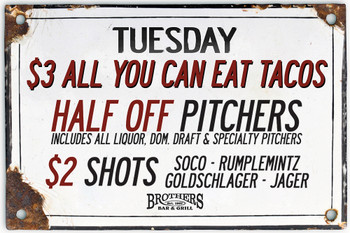 Six 24x36 double side coro signs with top corner grommets for Lawrenceville Brother's Bar and Grill Six 24x36 double side coro signs with top corner grommets for Lawrenceville Brother's Bar and Grill